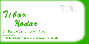 tibor modor business card